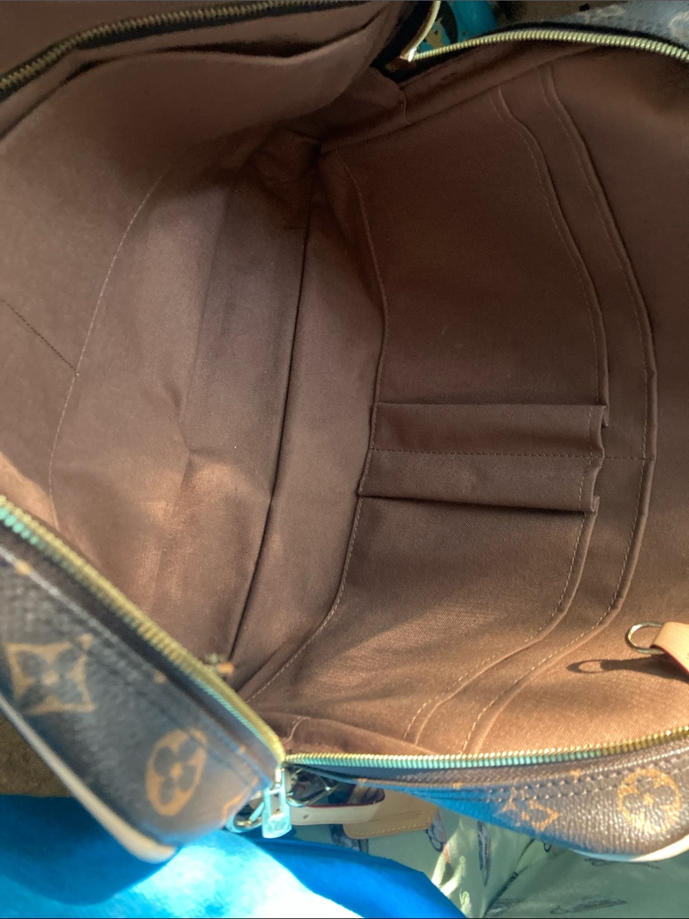 Unbranded brand Brown Monogram Briefcase with Tan Trim - Picture 4 of 9